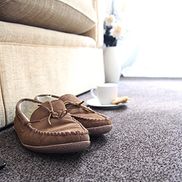 slippers on a carpet